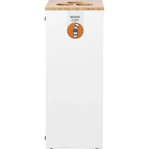 kaiserkraft Colector de vasos Lune Paxa, 65 l, blanco