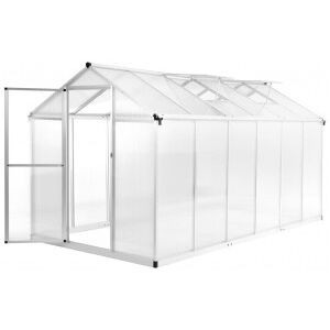 vidaXL Invernadero De Aluminio 362x190x195 Cm 13.41 M³