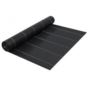 vidaXL Estera De Control De Malezas Y Raíces Pp Negro 2x10 M