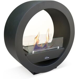 Purline Chimenea de etanol diseño circular en acero negro