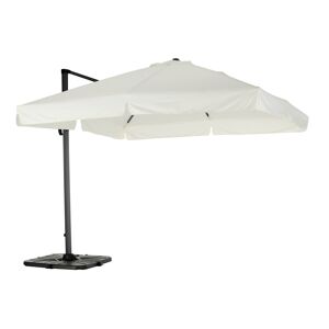 Defora Home Parasol suspendido estructura aluminio y tela blanca ø3m