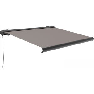 Oviala Almacén de toldo de aluminio integral de 2.5x2m en color topo