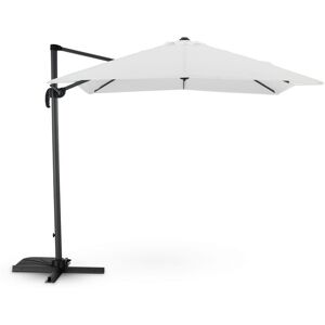 Defora Home Parasol suspendido estructura antracita tejido blanco 2,5×2,5m