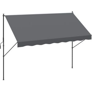 Outsunny Toldo manual color gris 200 x 175 x 310 cm