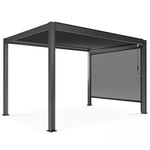 Oviala Pérgola bioclimática autoportante de 3x4m con 1 toldo de 2,66 x 2,34 m