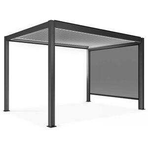 Oviala Pérgola bioclimática autoportante motorizada de 3x4m y 1 toldo