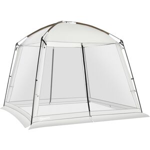 Outsunny Carpa con mosquiteras color blanco 300 x 300 x 240 cm