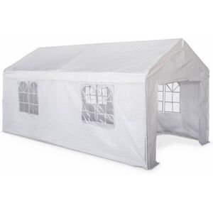 sweeek Carpas para eventos y jardín, conectores de acero, blanco, 3x6 m,