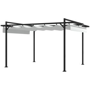 Outsunny Pérgola color blanco 297 x 397 x 235 cm