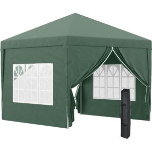 Outsunny Carpa plegable color verde 295 x 295 x 258 cm