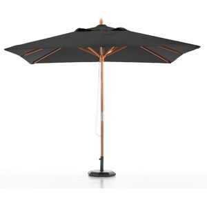 Defora Home Parasol de madera cuadrado 3x3 negro