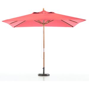 Defora Home Parasol de madera cuadrado 3x3 rojo