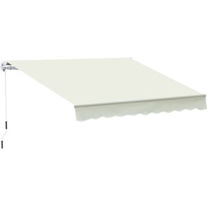 Outsunny Toldo manual plegable color blanco 395 x 245 cm