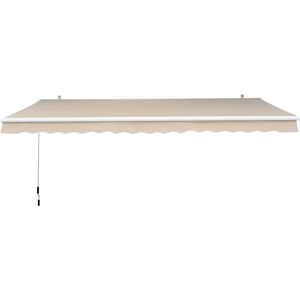 Outsunny Toldo manual plegable color beige 295 x 250 cm