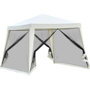 Outsunny Carpa de jardín color beige 300 x 300 x 245 cm