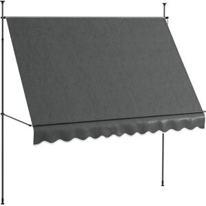 Outsunny Toldo manual retráctil color gris 300 x 120 x 300 cm