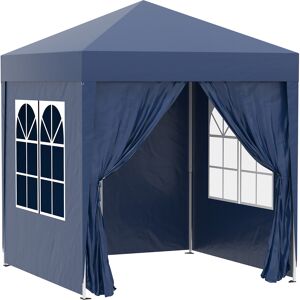 Outsunny Carpa plegable color azul 200 x 200 x 245 cm