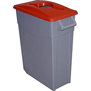 Denox Contenedor  Reciclo 65L - Tapa abierta rojo