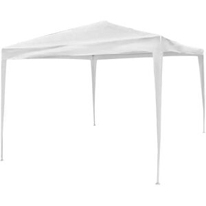 LOLAhome Carpa gazebo desmontable blanca de acero y rafia de 3x3 metros