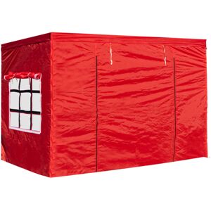 RegalosMiguel Pack 4 Laterales para Carpas 3x3 Eco 2L1V1P - Rojo