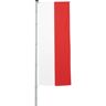 Mannus Bandera con pluma/bandera del país, formato 1,2 x 3 m, Polonia
