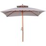 Outsunny Parasol de jardín color gris 300 x 300 x 297 cm