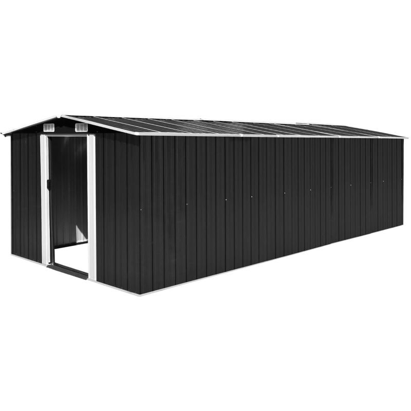 ASUPERMALL Caseta de jardin de metal antracita 257x597x178 cm