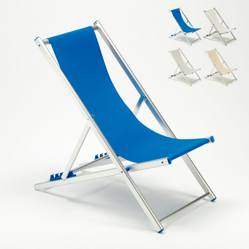 BEACH AND GARDEN DESIGN Tumbona para playa y piscina Aluminio ergonómica Riccione   Azul Marino