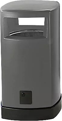 kaiserkraft Colector de residuos de plástico para exteriores, capacidad 120 l, A x H x P 580 x 1050 x 580 mm, gris