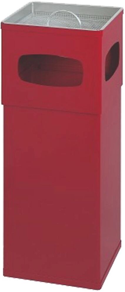 kaiserkraft Cenicero combinado, aluminio, capacidad 50 l, A x H x P 300 x 820 x 300 mm, rojo