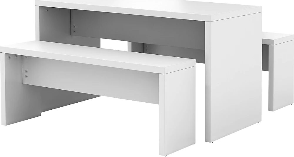 kaiserkraft Banco de bar, H x A x P 450 x 1180 x 340 mm, blanco, UE 2 unid.