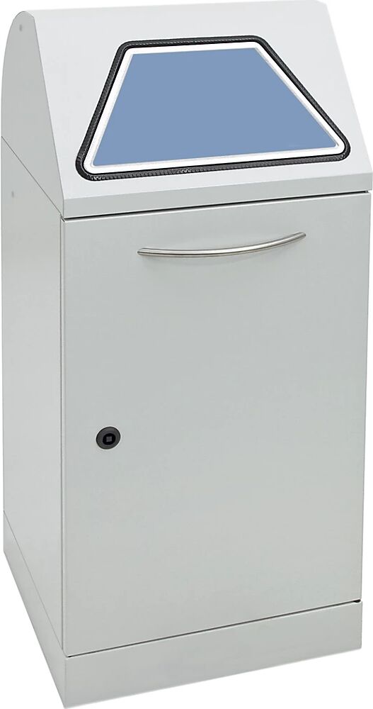 kaiserkraft Recipiente para separar materiales, trampilla accionada a mano, capacidad 60 l, con recipiente interior, gris luminoso