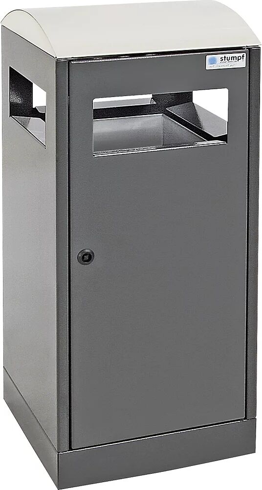 kaiserkraft Colector de residuos para exteriores, capacidad 40 l, A x H x P 350 x 815 x 350 mm, gris antracita