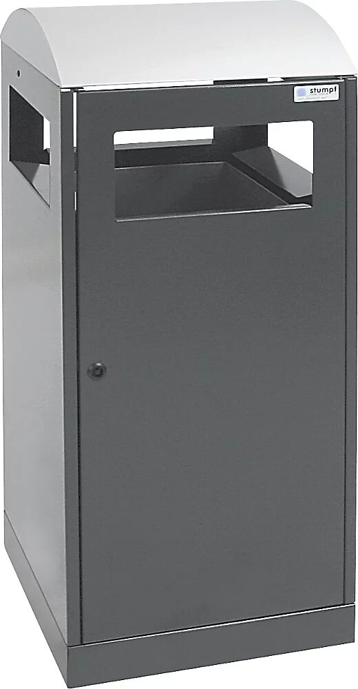 kaiserkraft Colector de residuos para exteriores, capacidad 90 l, A x H x P 450 x 1060 x 450 mm, gris antracita