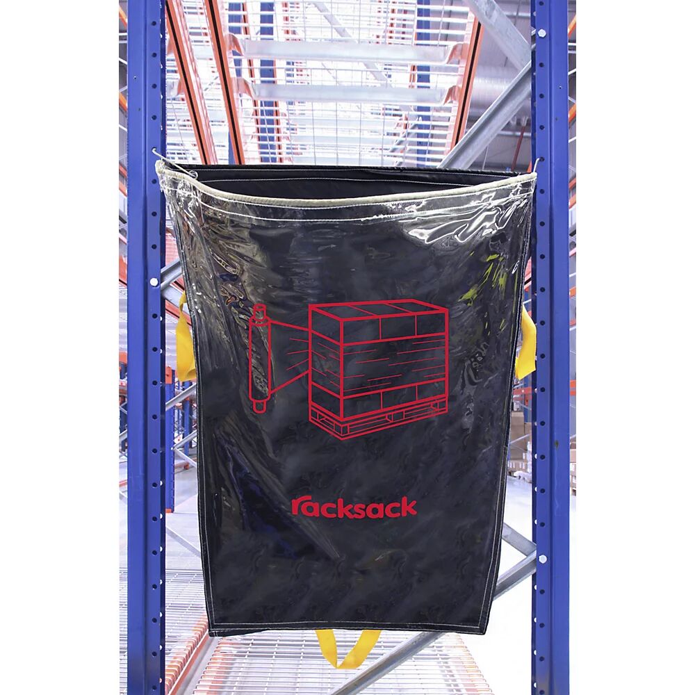 kaiserkraft Racksack®, capacidad 160 l, símbolo: película plástica, azul/transparente, UE 10 unid.