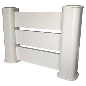 Kit DEPART clôture pare-vue en PVC (Système de pose : Avec tube sur platine, Hauteur Clôture : 1,22m soit 10 lames)