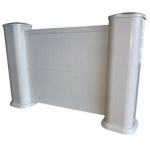 Kit DEPART clôture pleine en PVC (Système de pose : Avec tube sur platine, Hauteur Clôture : 1,248m soit 8 lames)