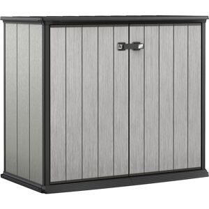 CHALET & JARDIN Armoire Basse Brossium En Résine - 1000l - 138 X 80,5 X 170 Cm - Gris - Publicité