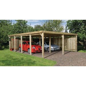 Carport double WEKA 618 T3 toit PVC - Publicité