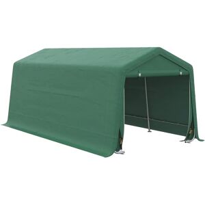 OUTSUNNY Tente garage carport dim 6L x 3l x 262H m acier galvanise PE haute densite 180 gm² impermeable anti UV vert