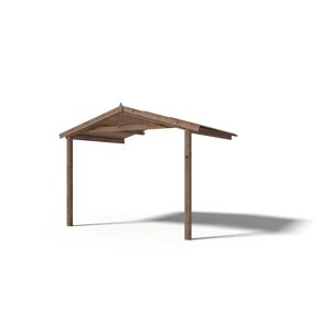 altanka Avant-toit en bois 3x2m pour le chalet de jardin 3m, traite, marron