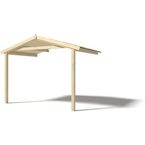 altanka Avant-toit en bois 3x2m pour le chalet de jardin 3m, couleur naturel