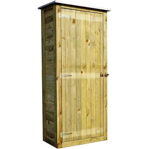 JARDIPOLYS Armoire de jardin 1 porte 2 étagères KARA - Publicité