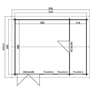 Abri de jardin Douro - Bois - 5.38m2