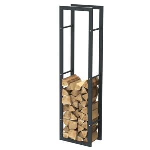 Bc-elec - HHWPF0016 Rangement à bois en acier noir 150x40x25CM, rack pour bois de chauffage, range-bûches