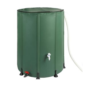 Bc-elec - BS400008 Reservoir d'eau de pluie 200 litres en PVC avec sortie pour tuyau d'arrosage, tank a eau de pluie 60x72cm