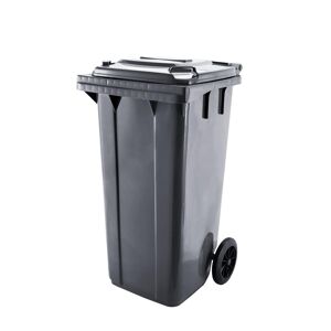 Bc-elec - GX-009A Poubelle exterieure 100 litres, conteneur a dechets 100L sur roues 48x55x81cm, gris