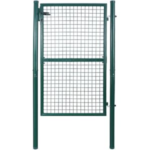 Bc-elec - HMGD-3 Barrière de jardin, Portillon de jardin 106x150cm vert, Porte de jardin, Portail de clôture - Publicité