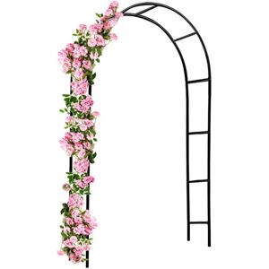 Gardebruk - Support pour plantes grimpantes noir en métal Arche de jardin Tuteur plantes Décoration extérieure 1x Arche de jardin - Publicité