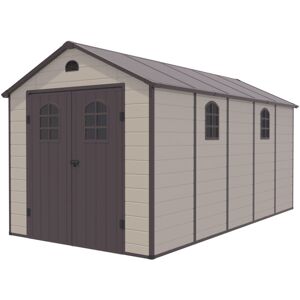 Abri de Jardin en Résine Gardiun Alessia E 11 m² 456x238x228 cm avec Plancher et Fenêtres Beige - Publicité